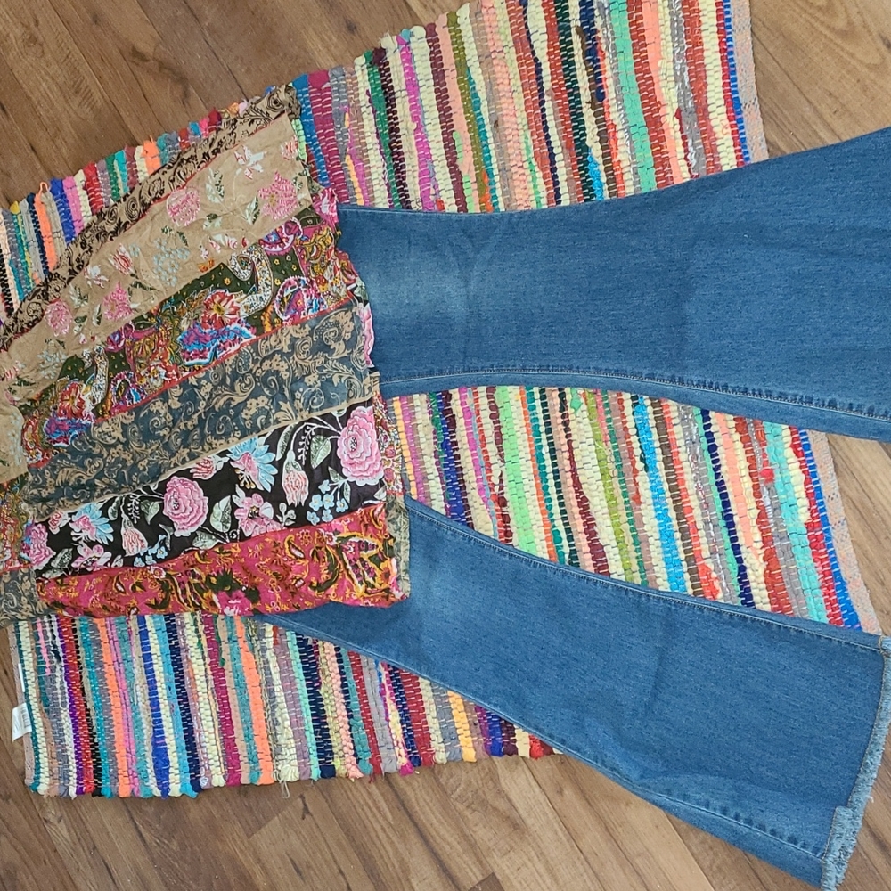 Boho smock and size 9 flare jeans